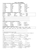 Bài tập anh 7 thí điểm nâng cao