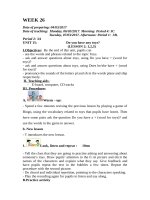 Giáo án TA lớp 3 tuần 26 