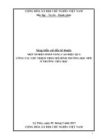 BIỆN PHÁP NÂNG CAO CÔNG tác CHỦ NHIỆM lớp THEO mô HÌNH TRƯỜNG học 