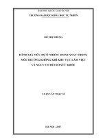 Đánh giá mức độ ô nhiễm isoxyanat trong môi trường không khí khu vực làm việc và nguy cơ rủi ro sức khỏe 