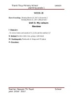 Giáo án TA lớp 1 tuần 28 