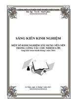 Xây dựng nề nếp lớp cô tú 