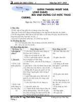 Giáo án  thủ công tuần 1 đến 9 ( trương thị kiều giang) 