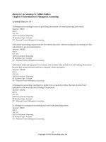 Horngrens accounting the managerial chapters 11th edition miller nobles test bank 