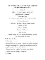 Giaó án dạy hát bài cái mũi lớp 3-4 tuổi