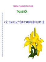 Bài 11. Các thao tác với cơ sở dữ liệu quan hệ