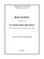 Bài giảng vi sinh môi trường 