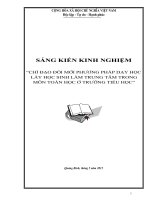 SÁNG KIẾN CHỈ đạo dạy học lấy HS làm TRUNG tâm 