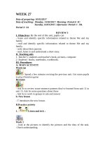 Giáo án TA lớp 3 tuần 27 