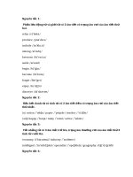 Mẹo đánh trọng âm trong Tiếng Anh