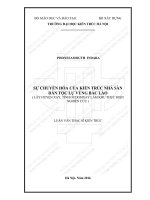 Sự chuyển hóa của kiến trúc nhà sàn dân tộc lự vùng bắc lào (tt) 