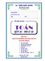 phân dạng và bài tập chuyên đề tích vô hướng của 2 vectơ và ứng dụng