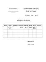 Mẫu đăng ký lịch làm việc tuần