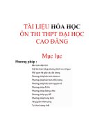Tuyển tập các phương pháp giải bài tập hóa học luyện thi THPT đh cđ ( phần 1 ) 