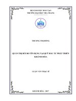 Quản trị rủi ro tín dụng tại quỹ đầu tư phát triển khánh hòa 