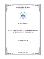 Quản lý nguồn nhân lực tại ủy ban nhân dân huyện nghĩa đàn, tỉnh nghệ an 