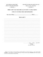 Phieu gop y du thao dieu le