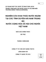 NGHIÊN CỨU KHAI THÁC NƯỚC NGẦM TẠI CÁC TỈNH DUYÊN HẢI NAM TRUNG BỘ NƯỚC CỘNG HÒA XÃ HỘI CHỦ NGHĨA VIỆT NAM