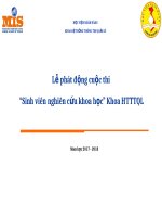 Phát động cuộc thiNCKHSV2017 2018