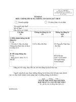 Mẫu tờ khai điều chỉnh bổ sung thông tin đăng ký thuế 08-MST M u 08.MST