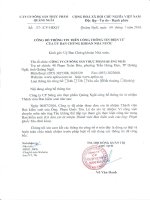 Công bố thông tin từ nhiệm Thành viên BKS của ông Phạm Quốc Tàu