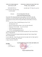 Thông báo v v thay đổi giấy chứng nhận đăng ký doanh nghiệp | Công ty Cổ phần đầu tư và phát triển hạ tầng ALV DKKD ALV lan9