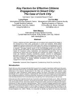 CorkCitiEngage Identifying key factors for effective citizens engagement in Smart City initiatives