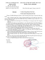 Giai trinh chenh lech KQKD quy 1 nam 2017 so voi cung ky nam 2016