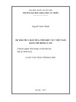 Dự báo mưa hạn mùa cho khu vực việt nam bằng mô hình CCAM 