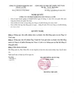 NGhị quyết số 06 V v Bầu bổ sung thành viên HĐQT | Công ty Cổ phần đầu tư và phát triển hạ tầng ALV