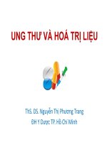 Hoa tri lieu 1 dùng trong ung thư hay trắc nghiệm