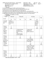 Ma Trận Đề KT1T Số Học 6 Tuần 13 Tiết 39 NH 2017 - 2018