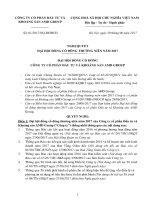 Đại hội đồng cổ đông 22. Dự thảo nghị quyết Đại hội đồng cổ đông