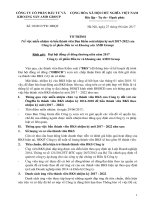 Đại hội đồng cổ đông 17. Tờ trình miễn nhiệm và bầu thành viên Ban kiểm soát