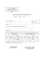 Bảng kê thanh toán tiền điện nước mẫu 02 TNDN M u s  02  TNDN