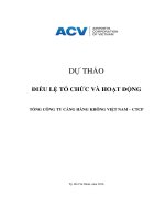 5.Du thao Dieu le to chuc hoat dong cua ACV