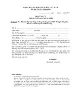 Đại hội đồng cổ đông 11. Mẫu đơn ứng cử thành viên Ban kiểm soát