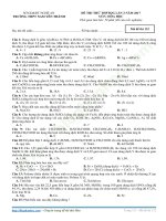 De thi thu mon Hoa hoc truong THPT Nam Yen Thanh Lan 2 nam 2017 co dap an