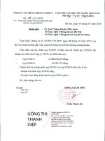 Công ty CPCK An Phát giải trình chênh lệch lợi nhuận Quý II 2015 và Quý II 2016