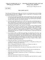 Đại hội đồng cổ đông 5. Dự thảo thể lệ biểu quyết