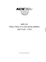 Điều lệ Tổng công ty Cảng hàng không Việt Nam-CTCP