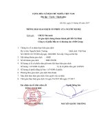 Thông báo giao dịch cổ phiếu của người nội bộ