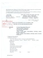 Báo cáo kết quả giao dịch trở thành cổ đông lớn