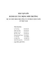 DTM chăn nuôi lợn công ty cổ phần CP Việt Nam ( bài tập lớn)