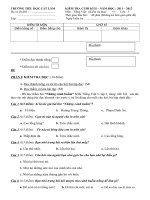 đề kiểm tra lớp 5 cuối năm các môn khoa học, lịch sử địa lý.