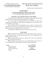 Quy dinh doi voi HV VHVL