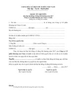 Tài liệu họp ĐHĐCĐ Bất thường năm 2017 | Công ty Cổ phần đầu tư và phát triển hạ tầng ALV giấy ủy quyền BT 0