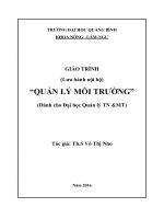 Giáo trình quản lý môi trường 