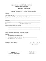Biểu mẫu công tác sinh viên don xin thoi hoc