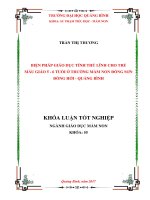 Biện pháp giáo dục tính thủ lĩnh cho trẻ MG 5   6 tuổi ở trường mầm non đồng sơn   đồng hới   quảng bình 